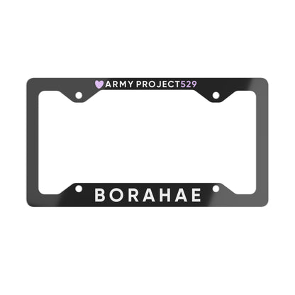 Borahae USA License Plate Frame (Black)