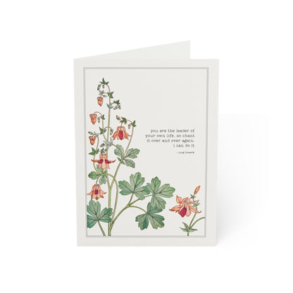 Fanmade BTS Greeting Card - Hobi Inspirational Quote - Vintage Floral Artwork