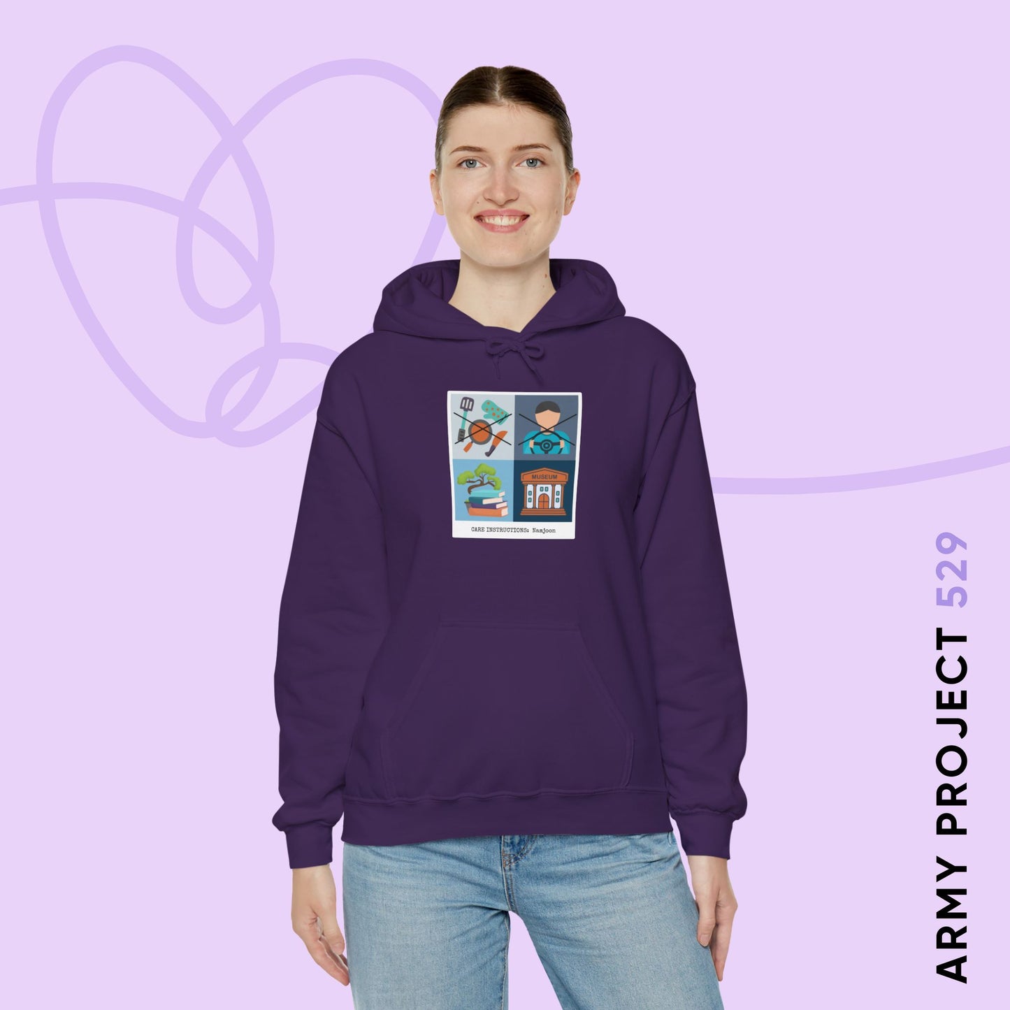 Namjoon Hoodie - Funny Fanmade BTS Merch - Care Instructions - Cozy Unisex Sweatshirt