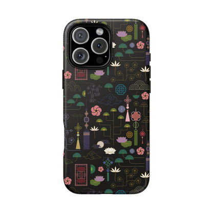 Norigae Night Garden Tough Phone Case - Elegant K-Pop Merch - iPhone, Galaxy, Pixel Cover
