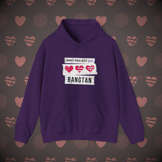 AP529 Hoodie - AP529 <3 Bangtan (White) - Cozy Unisex Sweatshirt