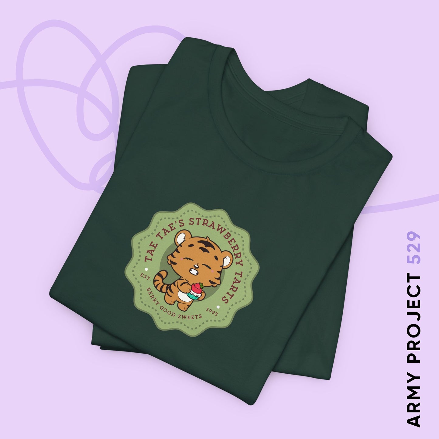 Tae Tae Strawberry Tarts Unisex Jersey Short Sleeve Tee