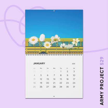 Fanmade BTS 2026 Wall Calendar - 'Guess the Song' - Original Music-Inspired Artwork