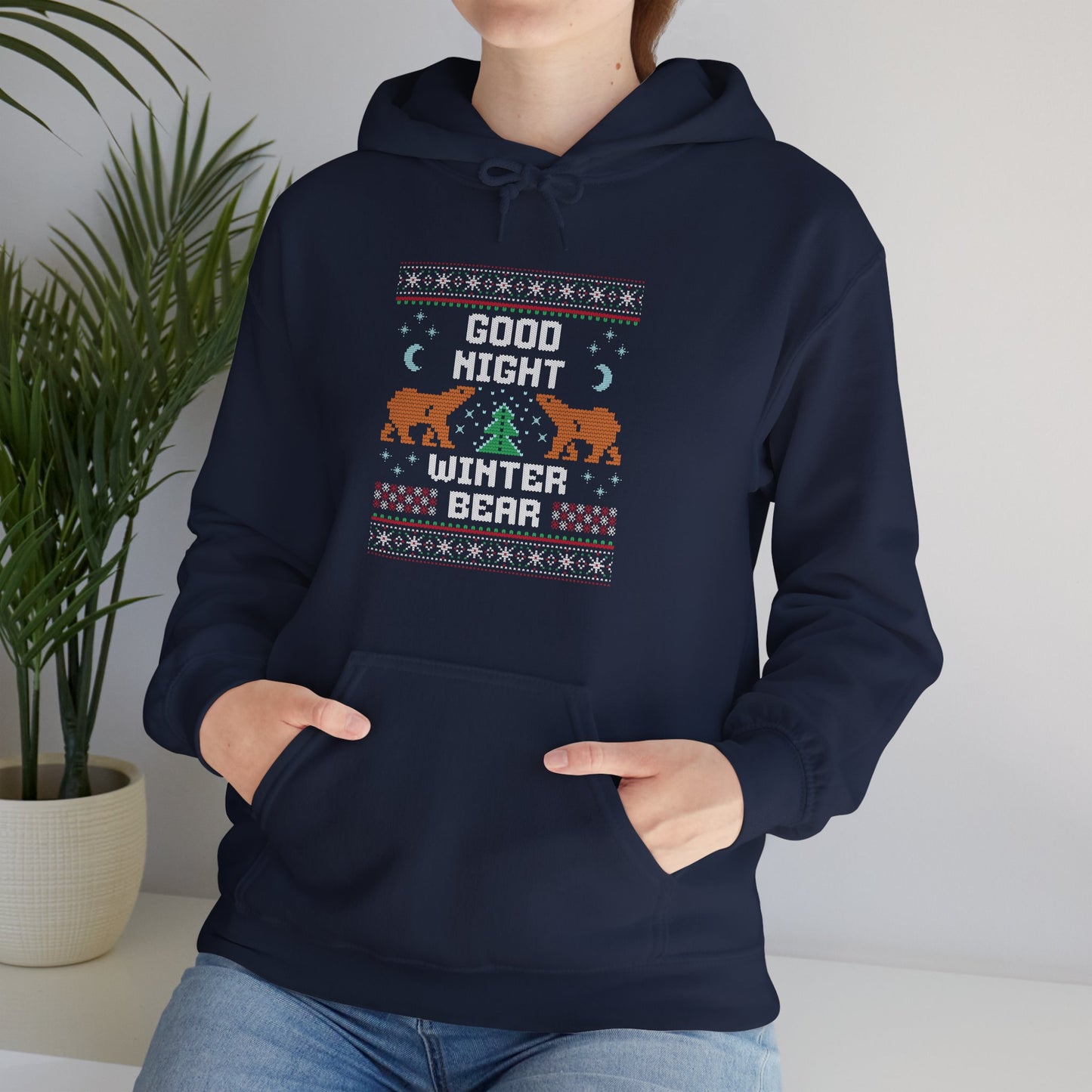 Taehyung Hoodie - Good Night Winter Bear - Fanmade BTS Merch - Cozy Unisex Sweatshirt