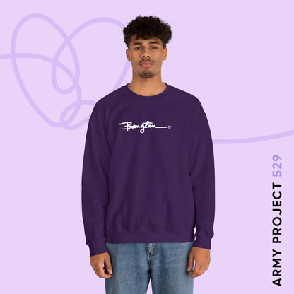 OT7 Sweatshirt - Embroidered Handwritten Bangtan - Fanmade BTS Merch - Cozy Unisex Crewneck