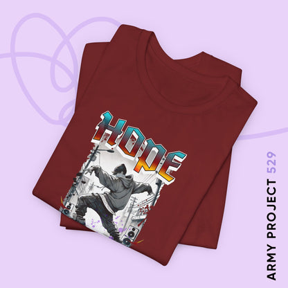 Hobi Short Sleeve Shirt - Fanmade BTS Retro Series - 90s Hip-Hop Aesthetic - Soft Unisex T-Shirt