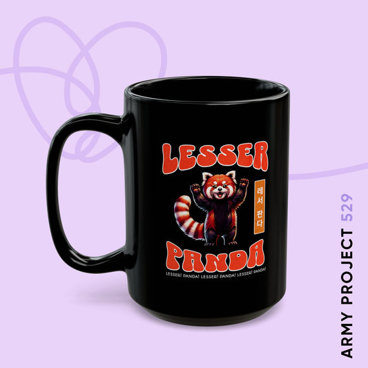 Lesser Panda 15 oz Black Coffee Mug