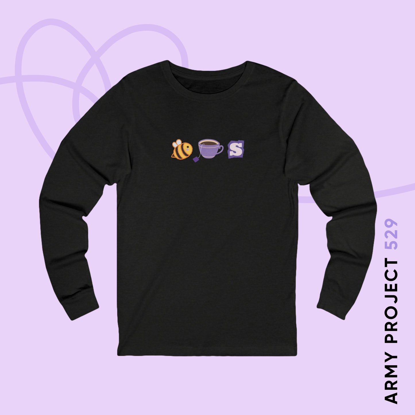 OT7 Long Sleeve Shirt - Bee Tea Ess - Fanmade BTS Merch - Unisex Jersey T-Shirt