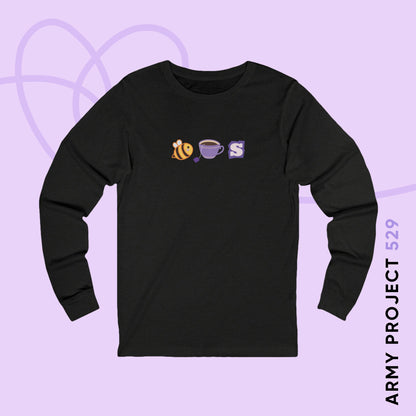 OT7 Long Sleeve Shirt - Bee Tea Ess - Fanmade BTS Merch - Unisex Jersey T-Shirt