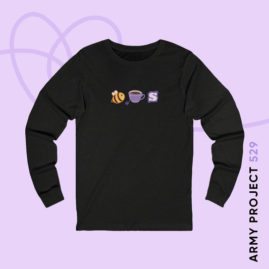 OT7 Long Sleeve Shirt - Bee Tea Ess - Fanmade BTS Merch - Unisex Jersey T-Shirt