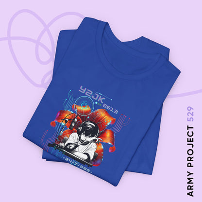 Jung Kook Short Sleeve Shirt - Fanmade BTS Retro Series - Y2K Gamer Aesthetic - Soft Unisex T-Shirt