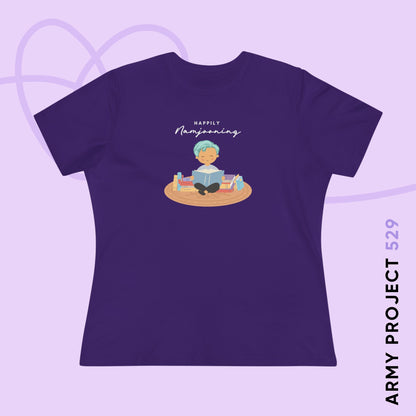 Namjoon Women's Tee - Happily Namjooning - Fanmade BTS Merch - Soft Jersey T-Shirt