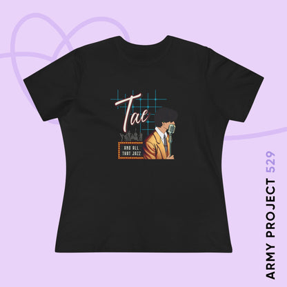 Taehyung Women's Tee - BTS Fanmade Retro Series - 50s Vintage Aesthetic - Soft Jersey T-Shirt