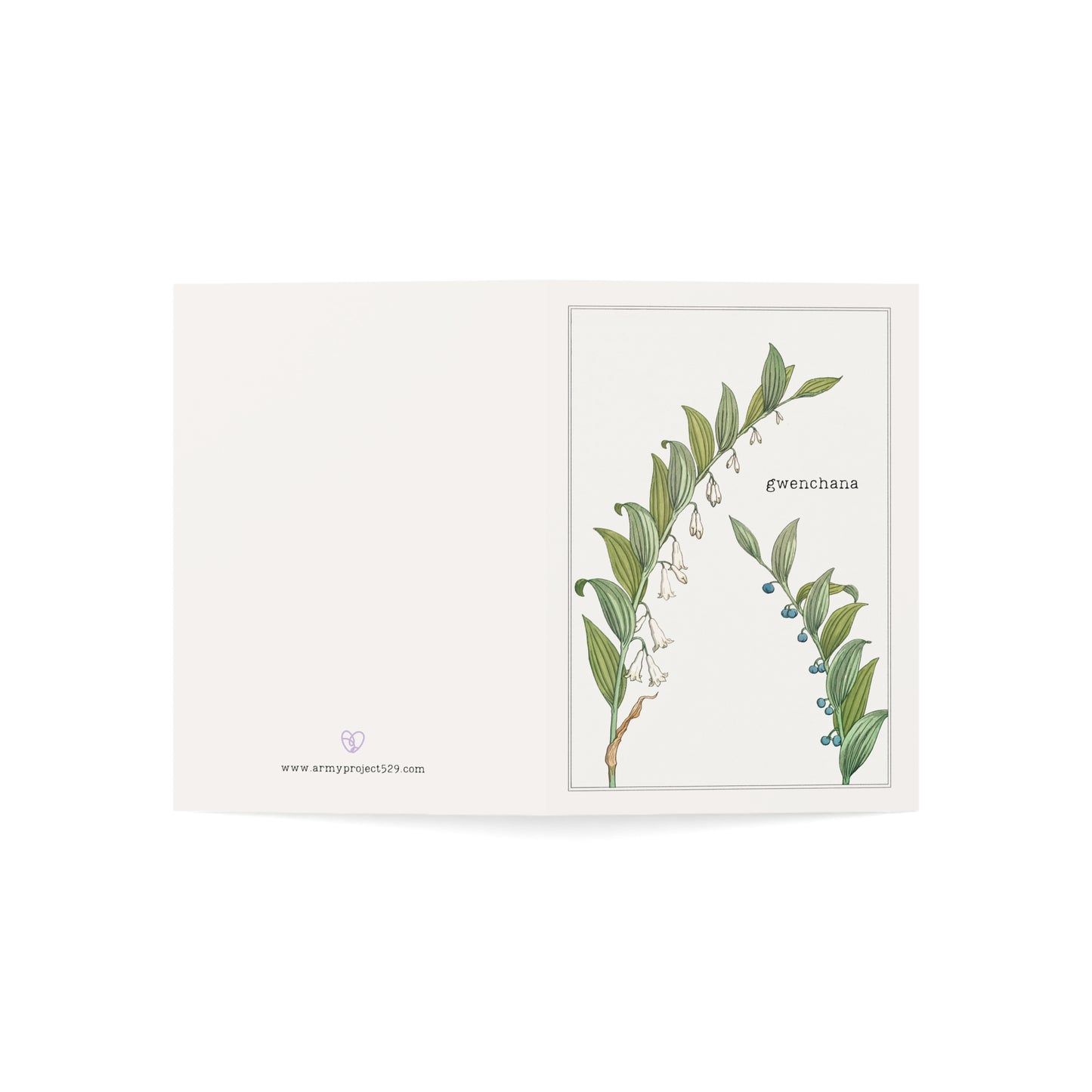 Fanmade BTS Greeting Card - "Gwenchana" Encouragement Card - Vintage Floral Artwork