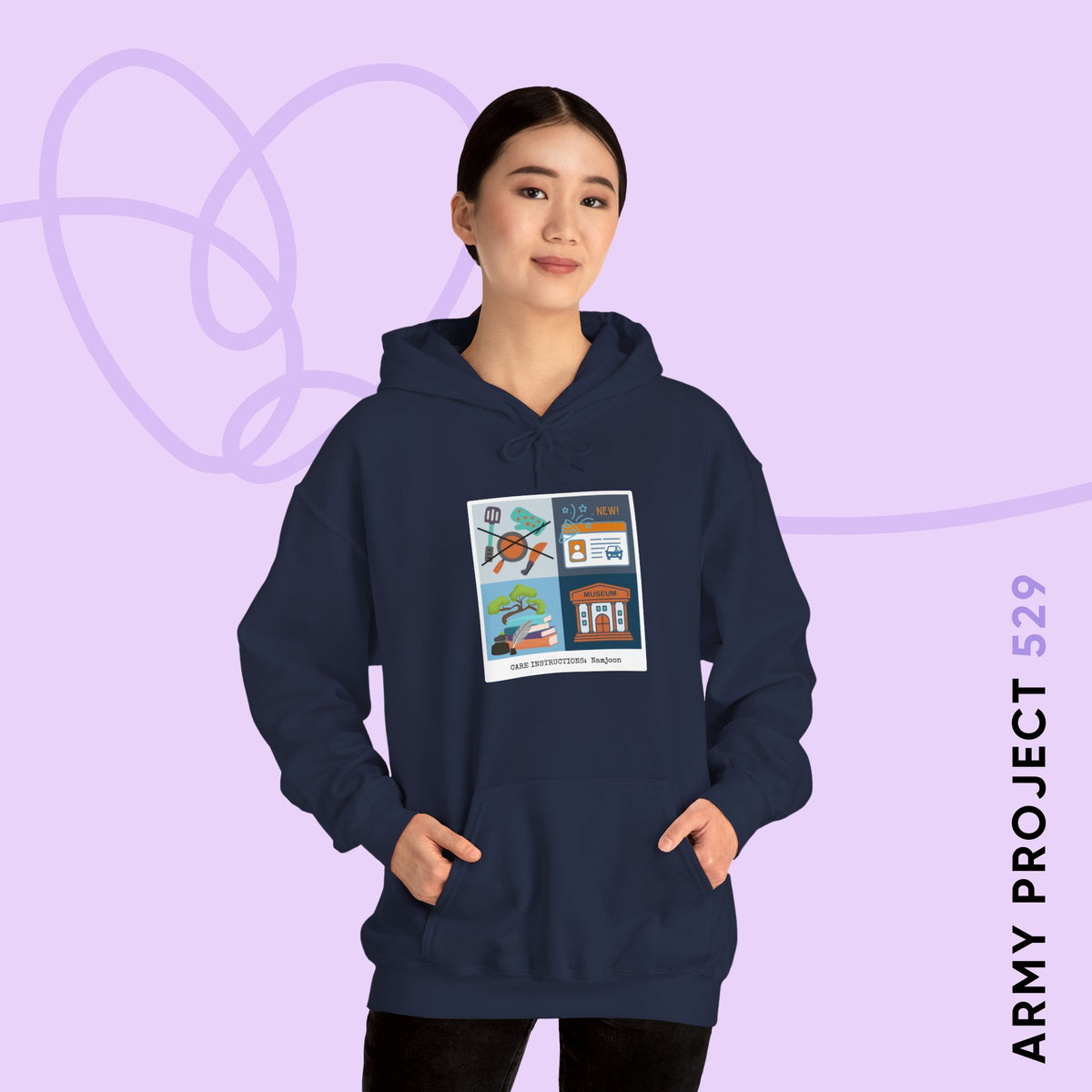 Namjoon Hoodie - Care Instructions - Cozy Unisex Sweatshirt