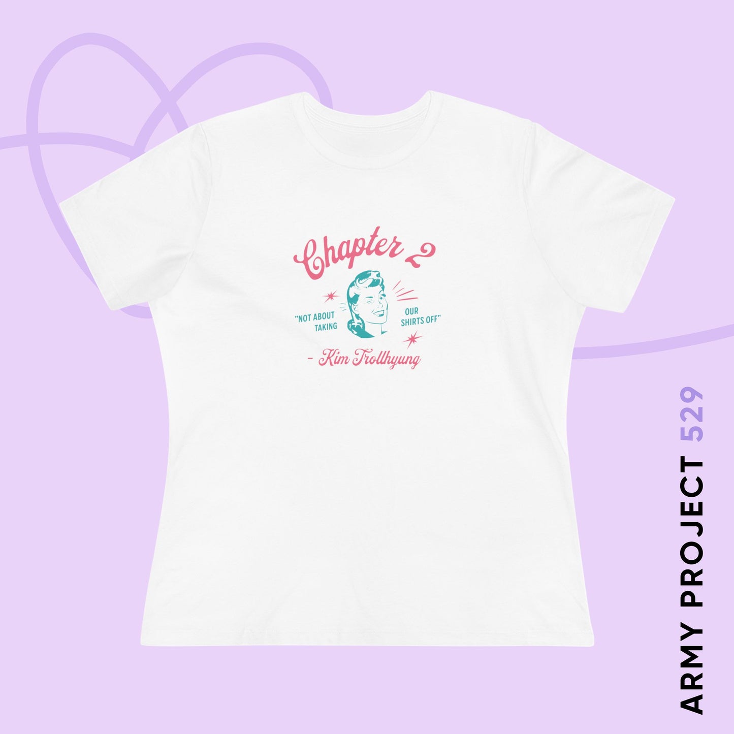 Taehyung Women's Tee - 'Kim Trollhyung' - Fanmade BTS Merch - Soft Jersey T-Shirt