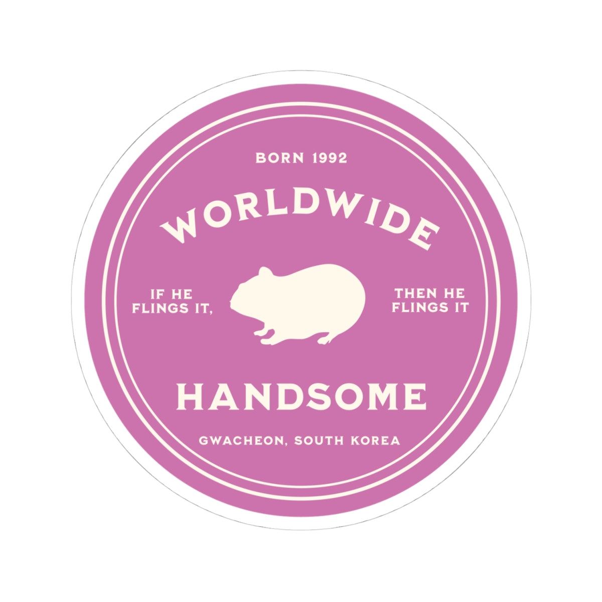 Worldwide Handsome Badge Series Vinyl Sticker