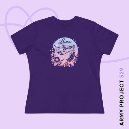 OT7 Women's Tee - Love Yourself - Fanmade BTS Merch - Soft Jersey T-Shirt