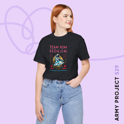 Jin Short Sleeve Shirt - Team Kim Seokjin - Fanmade BTS Merch - Unisex Jersey T-Shirt