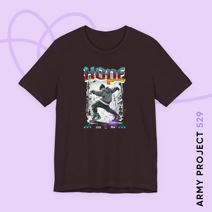 Hobi Short Sleeve Shirt - Fanmade BTS Retro Series - 90s Hip-Hop Aesthetic - Soft Unisex T-Shirt