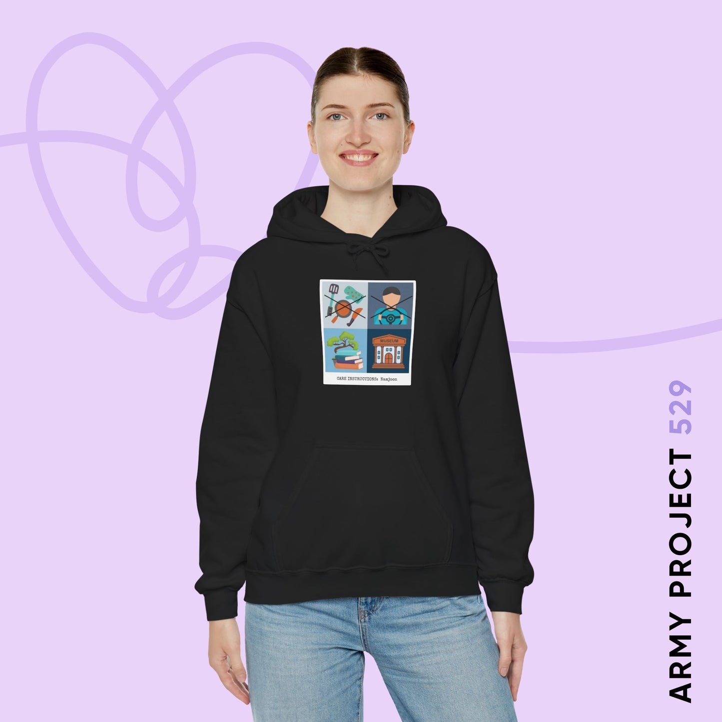 Namjoon Hoodie - Funny Fanmade BTS Merch - Care Instructions - Cozy Unisex Sweatshirt