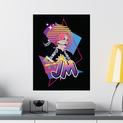 Jimin Wall Art - Fanmade BTS Retro Series - 80s Pop Aesthetic - Matte Poster