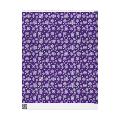 OT7 Wrapping Paper - Secret Snowflakes (Purple) - Subtle Fanmade BTS Merch - ARMY Gift Wrap
