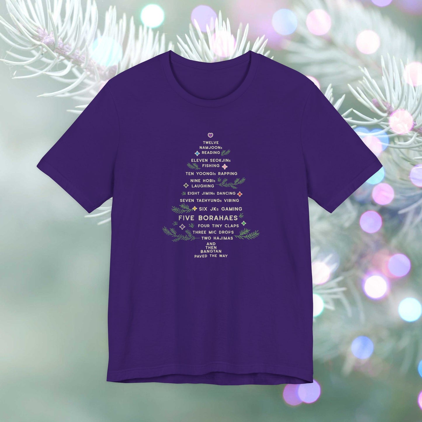 OT7 Short Sleeve Shirt - 12 Days of Bangtan - Fanmade BTS Merch - Unisex Jersey T-Shirt