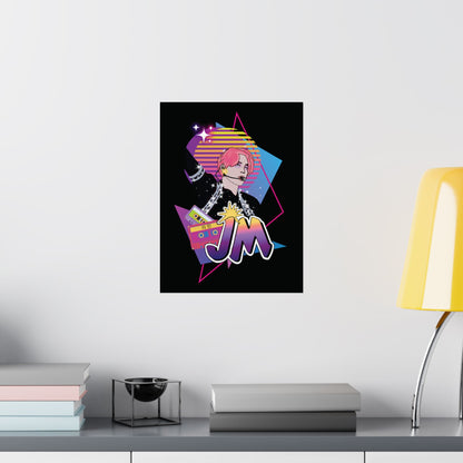 Jimin Wall Art - Fanmade BTS Retro Series - 80s Pop Aesthetic - Matte Poster
