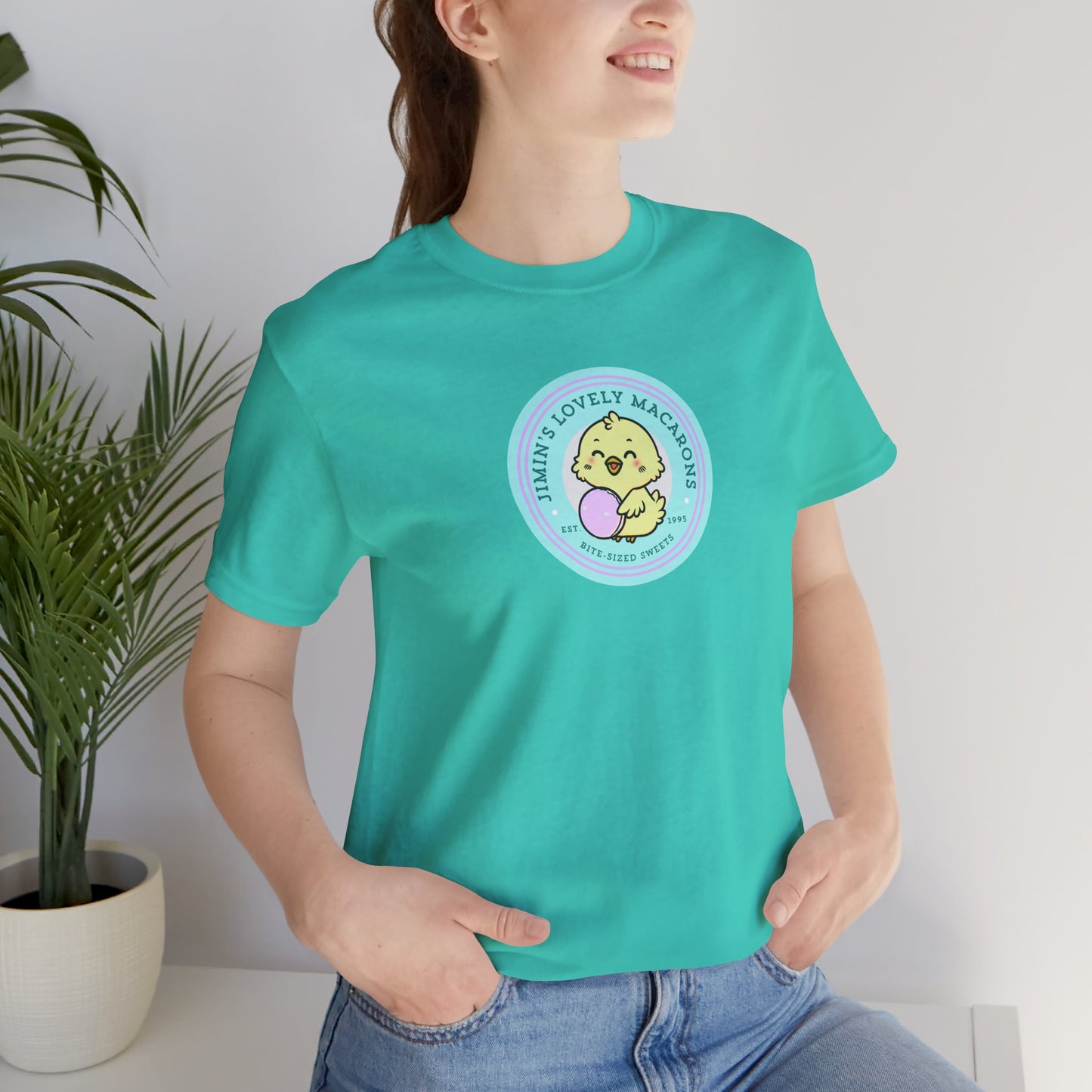 Jimin Lovely Macarons Unisex Jersey Short Sleeve Tee