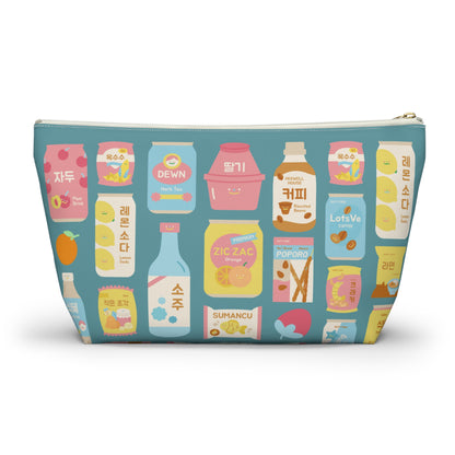 Sweet Pastel Korean Snacks Accessory Pouch w/ T-bottom