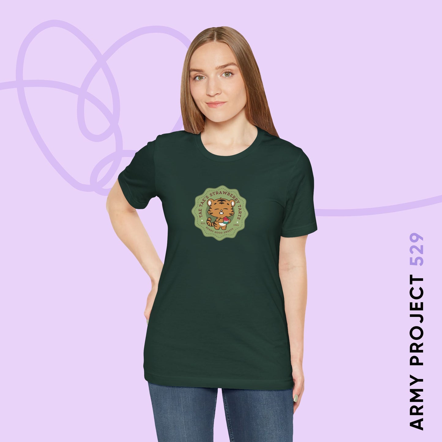 Tae Tae Strawberry Tarts Bakery Series Unisex Jersey Short Sleeve Tee