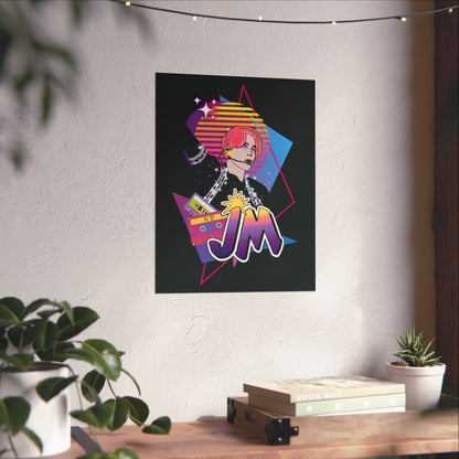 Jimin Wall Art - Fanmade BTS Retro Series - 80s Pop Aesthetic - Matte Poster