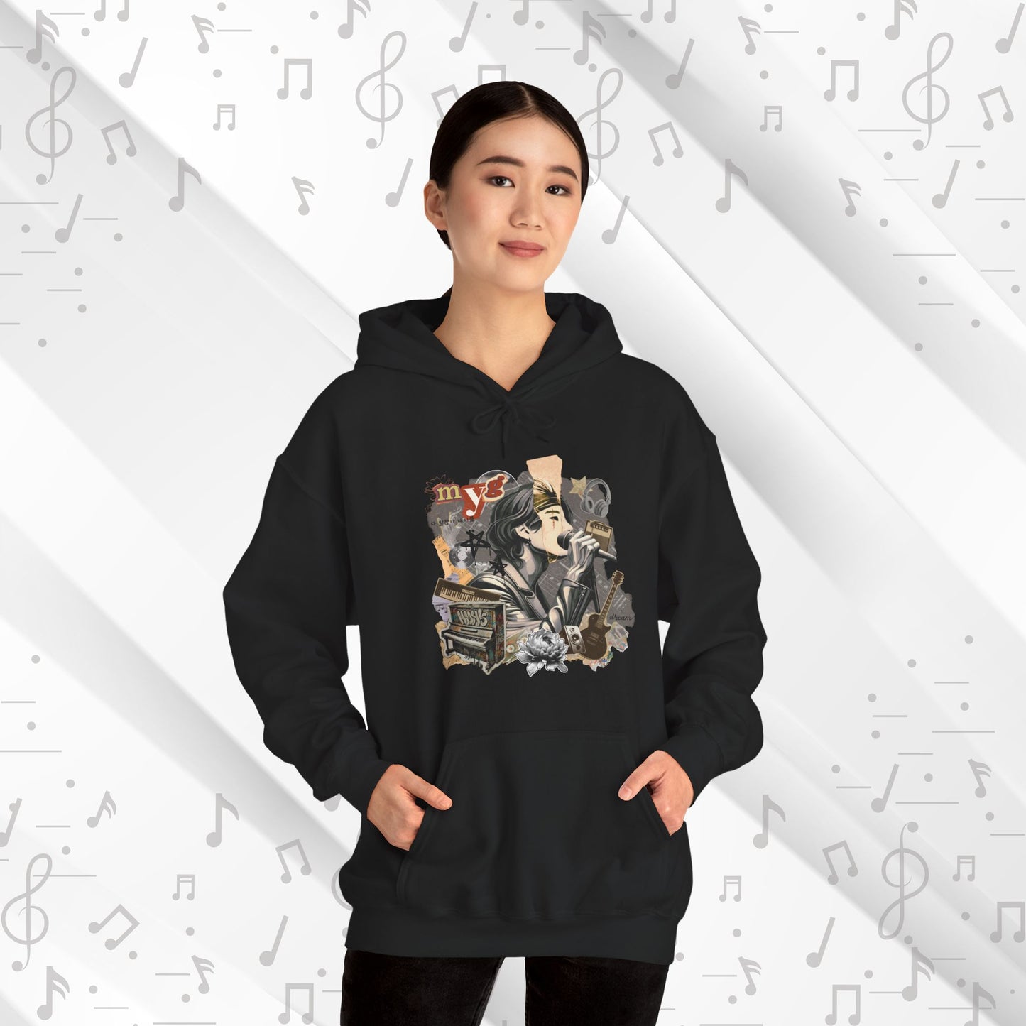 Yoongi Hoodie - Fanmade BTS Retro Series - 2010s Rock Aesthetic - Cozy Unisex Sweatshirt