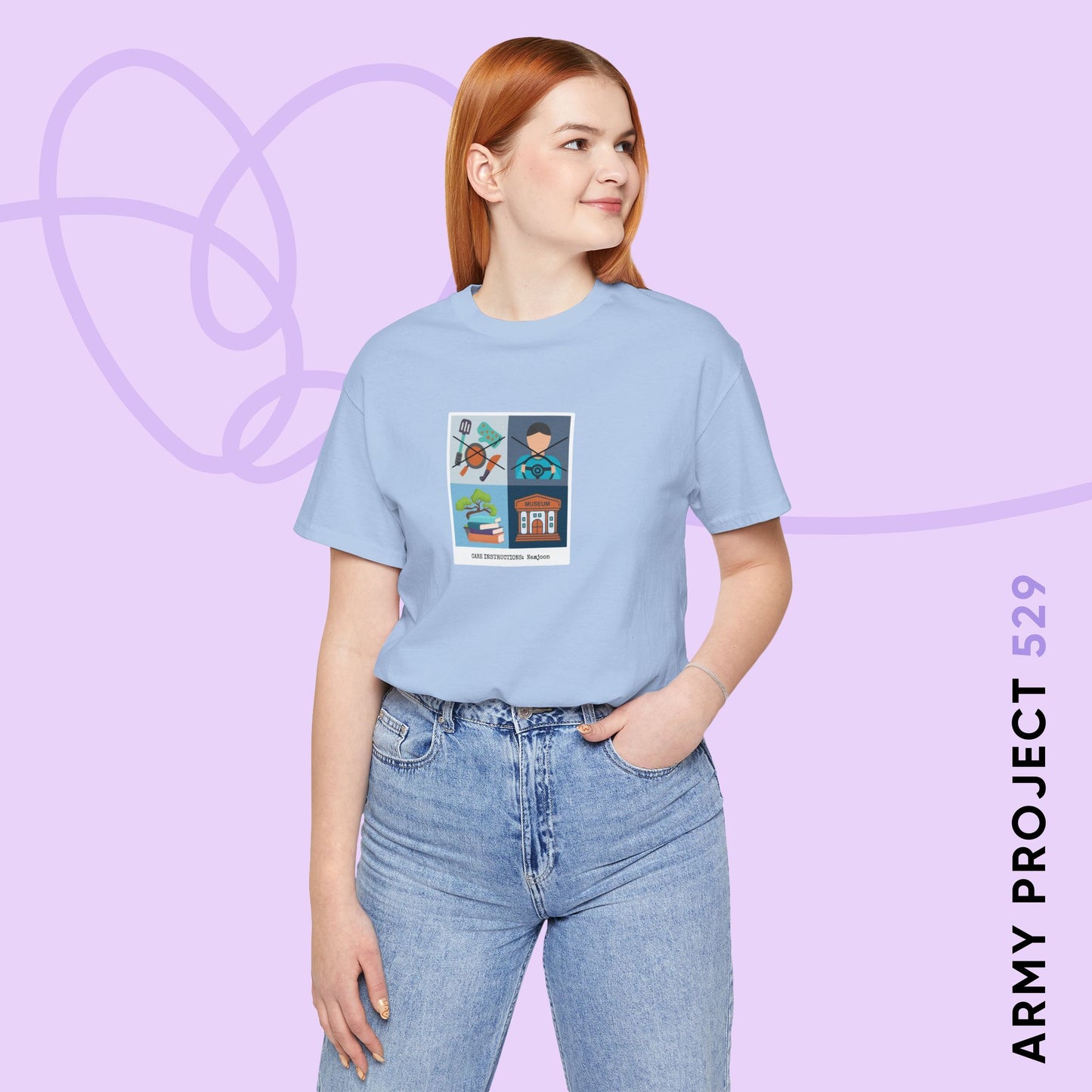 Namjoon Short Sleeve Shirt - Funny Fanmade BTS Merch - Care Instructions - Soft Unisex T-Shirt