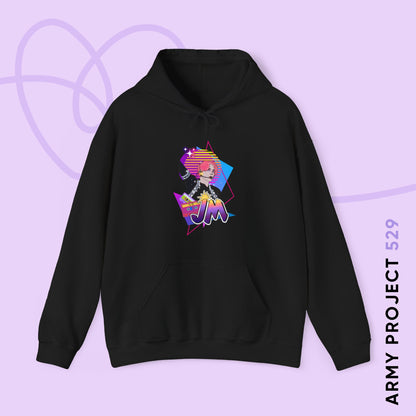 Jimin Hoodie - Fanmade BTS Retro Series - 80s Pop Aesthetic - Cozy Unisex Sweatshirt