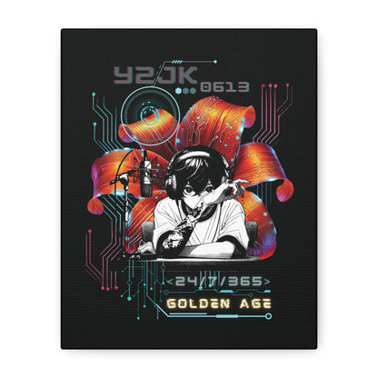 Jung Kook Canvas Wall Art - Fanmade BTS Retro Series - Y2K Gamer Aesthetic - Framed Wall Decor