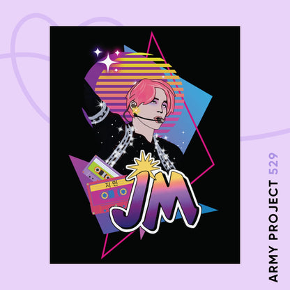 Jimin Wall Art - Fanmade BTS Retro Series - 80s Pop Aesthetic - Matte Poster