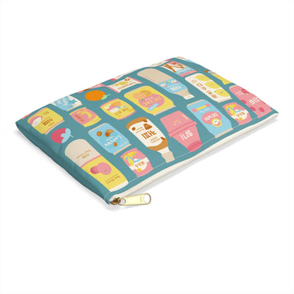 Sweet Pastel Korean Snacks Accessory Pouch