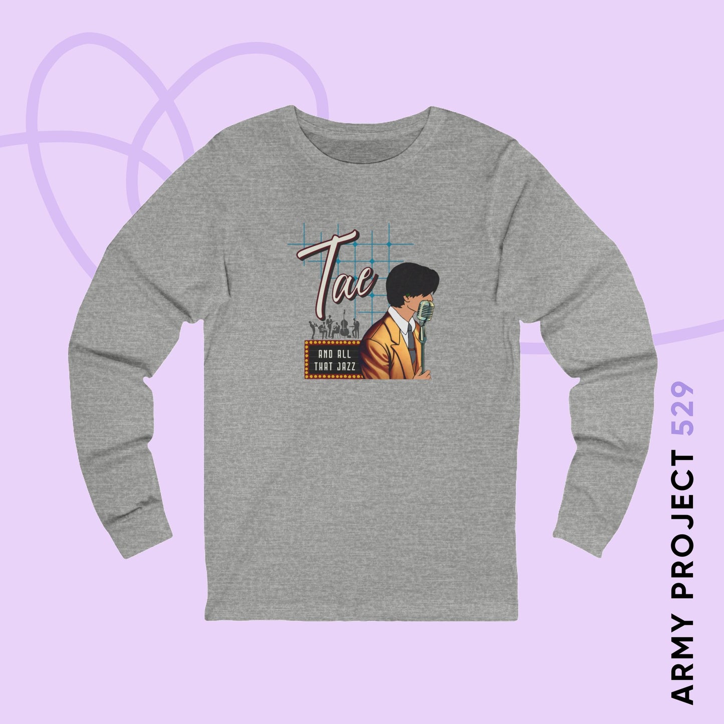 Taehyung Long Sleeve Shirt - Fanmade BTS Retro Series - 50s Vintage Aesthetic - Soft Unisex T-Shirt