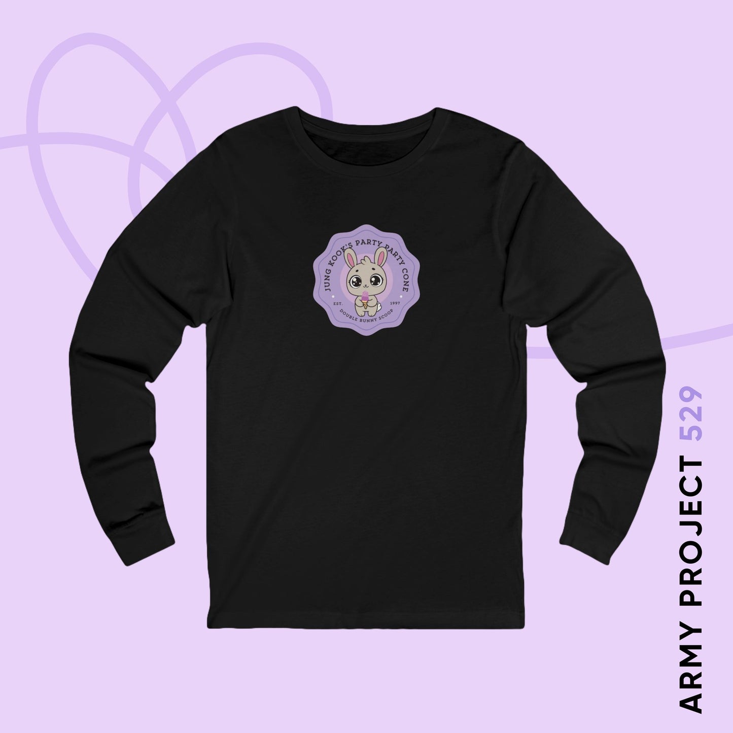 Jung Kook Long Sleeve Shirt - Cute Fanmade BTS Merch - Jung Kook's Party Party Cone - Soft Unisex T-Shirt