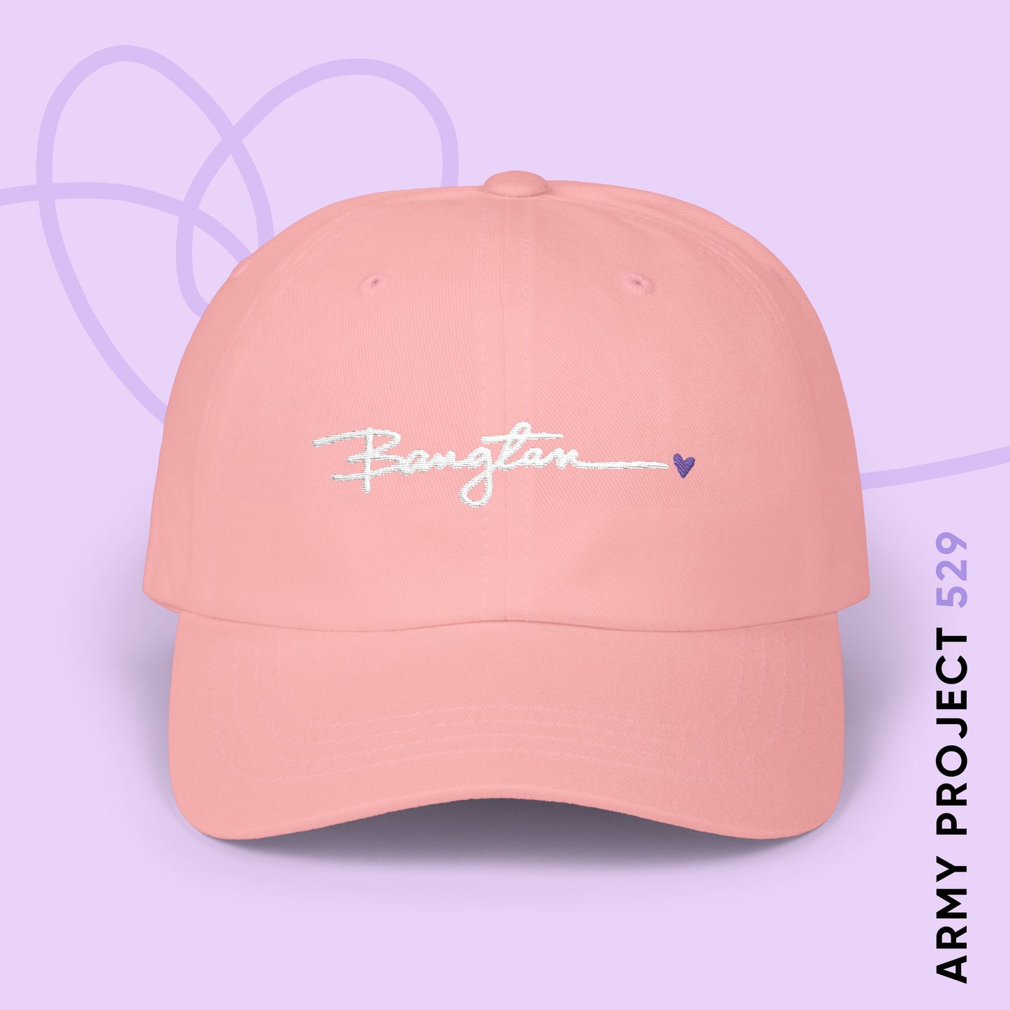 OT7 Baseball Cap - Embroidered Handwritten Bangtan - Fanmade BTS Merch - Unisex Baseball Hat