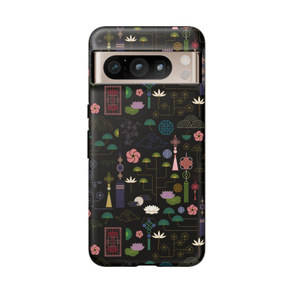 Norigae Night Garden Tough Phone Case - Elegant K-Pop Merch - iPhone, Galaxy, Pixel Cover