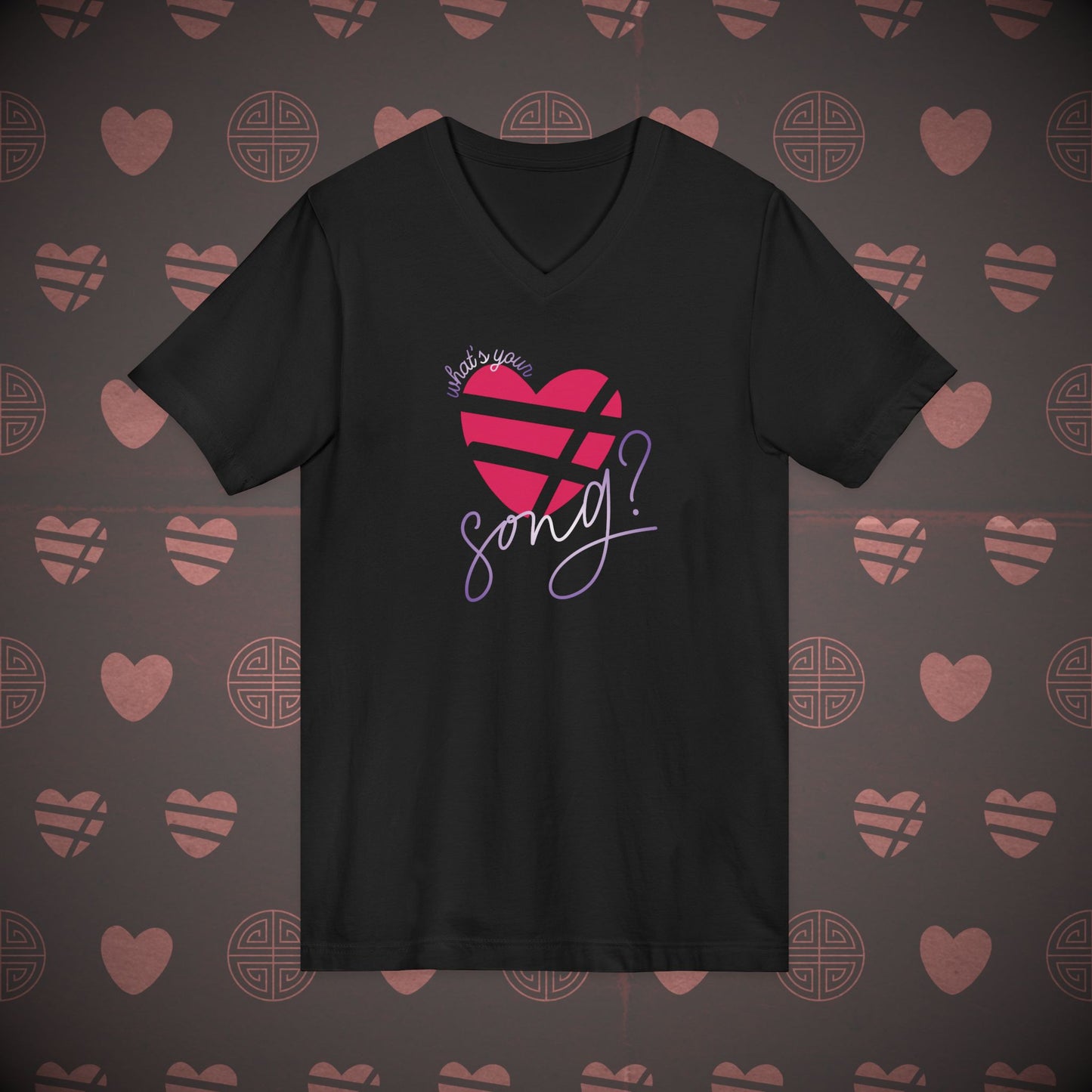 OT7 V-Neck Shirt - What's Your Love Song? - Unisex Jersey T-Shirt