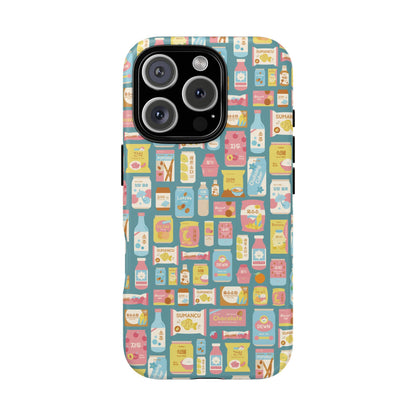 Sweet Pastel Korean Snacks Tough Phone Case - Cute K-Pop Merch - iPhone, Galaxy, Pixel Cover