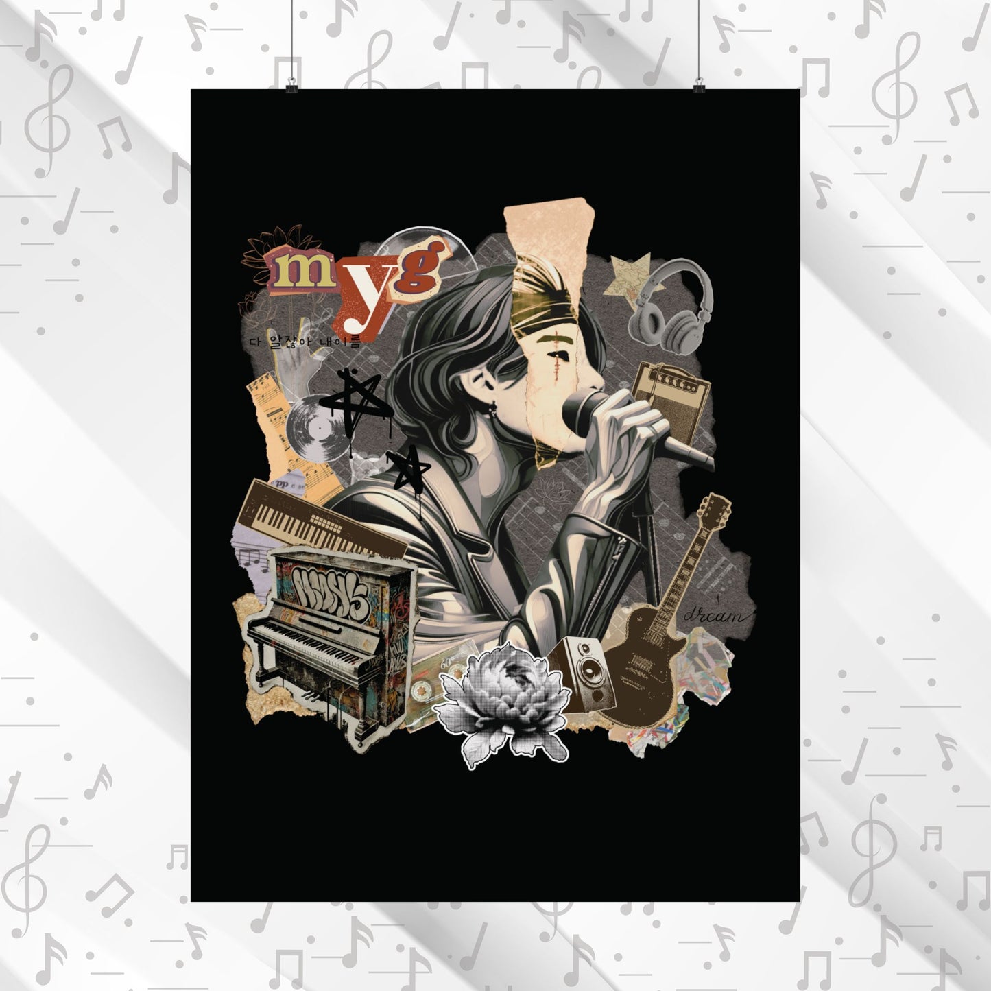 Yoongi 2010s Retro Series Matte Poster