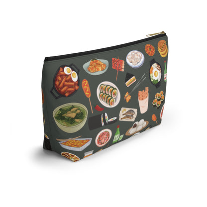 Illustrated Korean Meals Accessory Pouch w/ T-bottom
