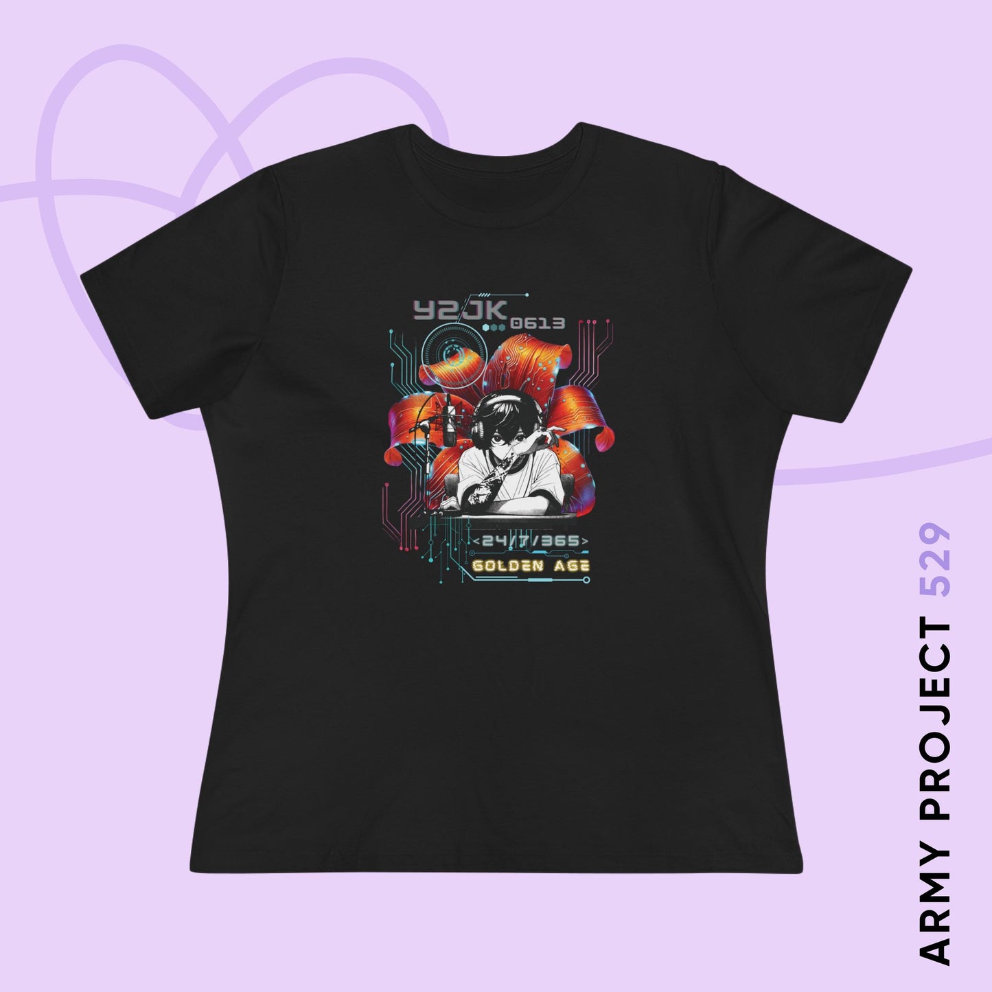 Jung Kook Women's Tee - BTS Fanmade Retro Series - Y2K Gamer Aesthetic - Soft Jersey T-Shirt