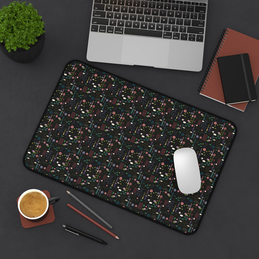 Norigae Night Garden Desk Mat - Elegant K-Pop Desk Accessories