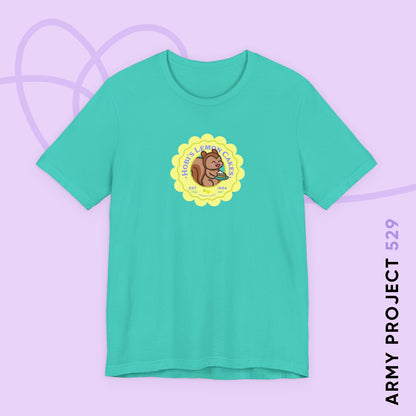 Hobi Short Sleeve Shirt - Cute Fanmade BTS Merch - Hobi's Lemon Cakes - Soft Unisex T-Shirt